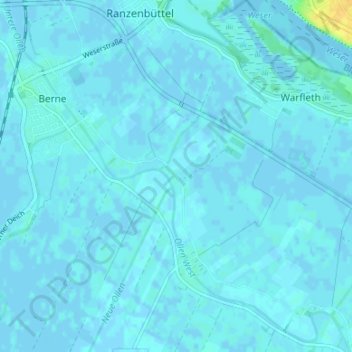 Carte topographique Hannöver, altitude, relief