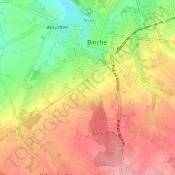 Carte topographique Bourleau, altitude, relief