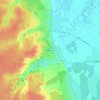 Carte topographique La Gastonnerie, altitude, relief