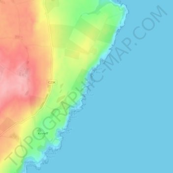 Carte topographique Burian Hole, altitude, relief