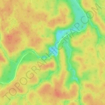 Carte topographique Thunder Falls, altitude, relief