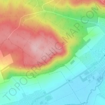 Carte topographique Riepen, altitude, relief