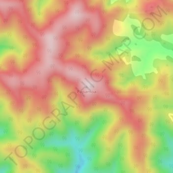 Carte topographique Papamoa, altitude, relief