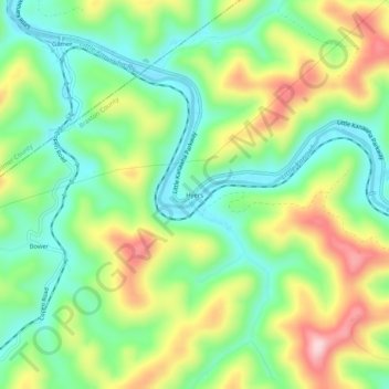 Carte topographique Hyers, altitude, relief