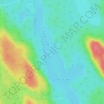 Carte topographique Lac Wilfred, altitude, relief