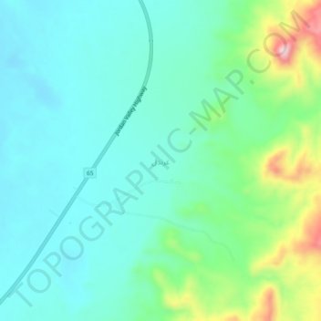 Carte topographique Gharandal, altitude, relief