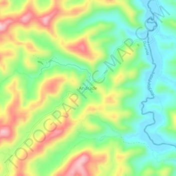 Carte topographique Andrade, altitude, relief