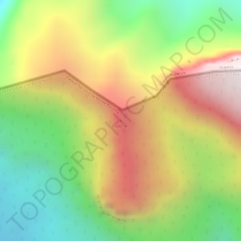 Carte topographique Monte Apacaima, altitude, relief