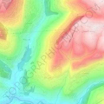 Carte topographique Shartoun, altitude, relief