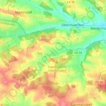 Carte topographique Häringschwaig, altitude, relief