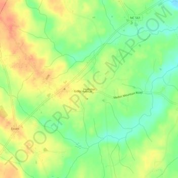 Carte topographique Hollister, altitude, relief