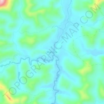 Carte topographique Marreco, altitude, relief