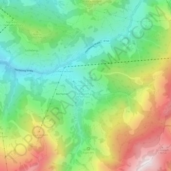 Carte topographique Hintermoos, altitude, relief
