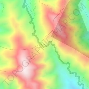 Carte topographique Alto de Minas, altitude, relief