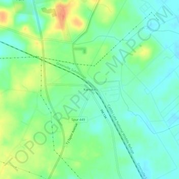 Carte topographique Karnack, altitude, relief