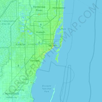 Carte topographique Sister Banks, altitude, relief