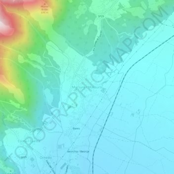Carte topographique Marsure, altitude, relief