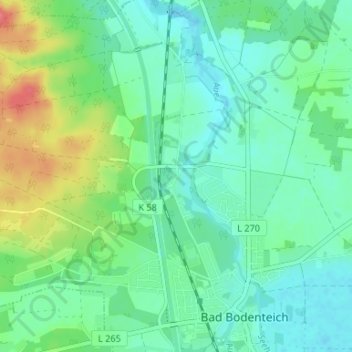 Carte topographique Häcklingen, altitude, relief