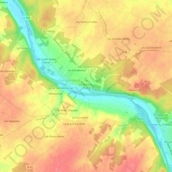 Carte topographique Le Point du Jour, altitude, relief
