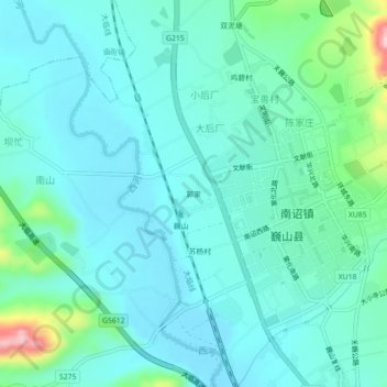 Carte topographique 郭家, altitude, relief