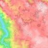 Carte topographique Les Cazals, altitude, relief