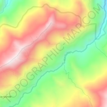 Carte topographique Collay Chico, altitude, relief