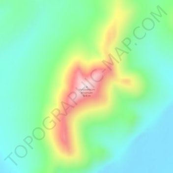 Carte topographique Molybdenum Mountain, altitude, relief