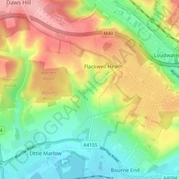 Carte topographique Sheepridge, altitude, relief