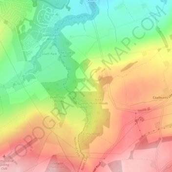 Carte topographique Guards, altitude, relief