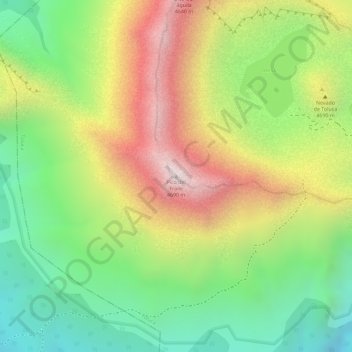 Carte topographique Pico del Fraile, altitude, relief