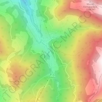 Carte topographique Val Palot, altitude, relief
