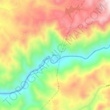 Carte topographique Electra, altitude, relief