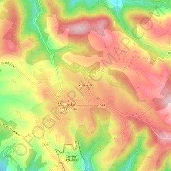 Carte topographique Borie Nove, altitude, relief