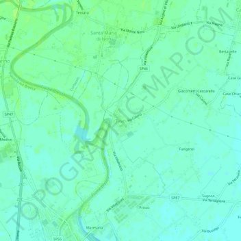 Carte topographique Tavo, altitude, relief