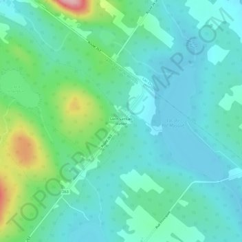 Carte topographique Saint-Samuel-Station, altitude, relief