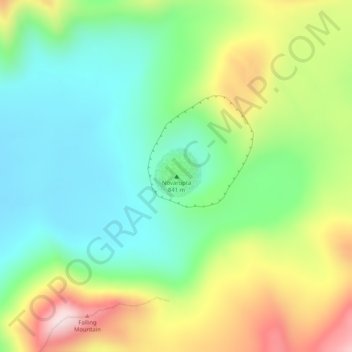 Carte topographique Novarupta, altitude, relief