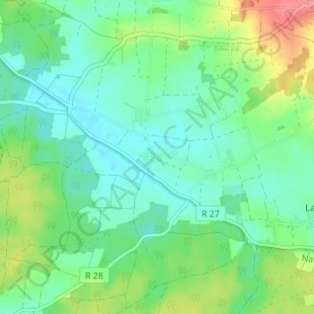 Carte topographique Pellndorf, altitude, relief