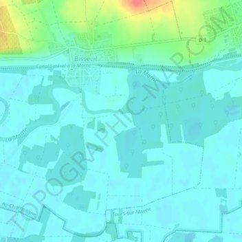 Carte topographique Le Pré d'Ahant, altitude, relief
