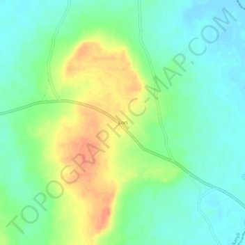 Carte topographique Lori, altitude, relief