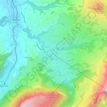 Carte topographique Brülisau, altitude, relief