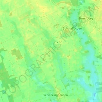 Carte topographique Sudbruch, altitude, relief