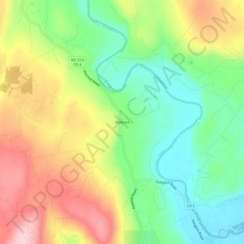 Carte topographique Atwood, altitude, relief