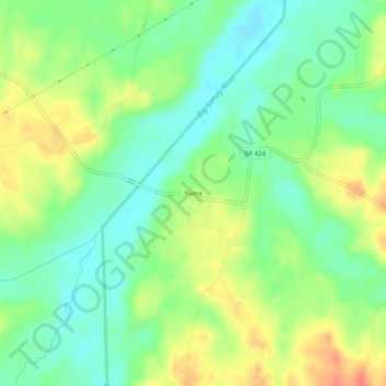 Carte topographique Yuma, altitude, relief
