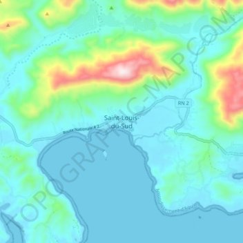 Carte topographique Saint-Louis-du-Sud, altitude, relief