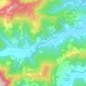 Carte topographique Petrelle, altitude, relief