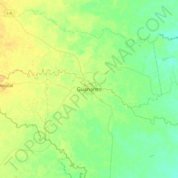 Carte topographique Guanarito, altitude, relief