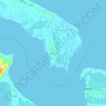 Carte topographique Dumaguit, altitude, relief