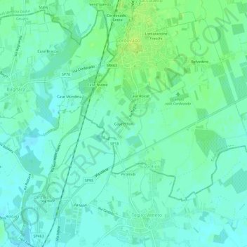 Carte topographique Case Pillon, altitude, relief
