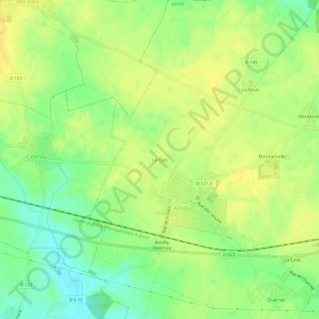 Carte topographique Le Clos, altitude, relief