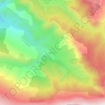 Carte topographique Baudinard, altitude, relief